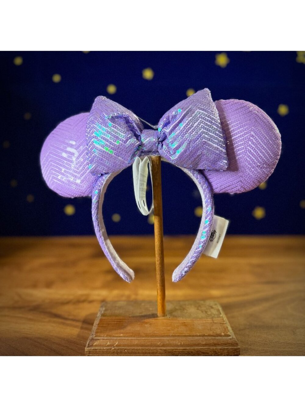 Disney Parks Minnie Mouse Lavender Sequin Ear Headband